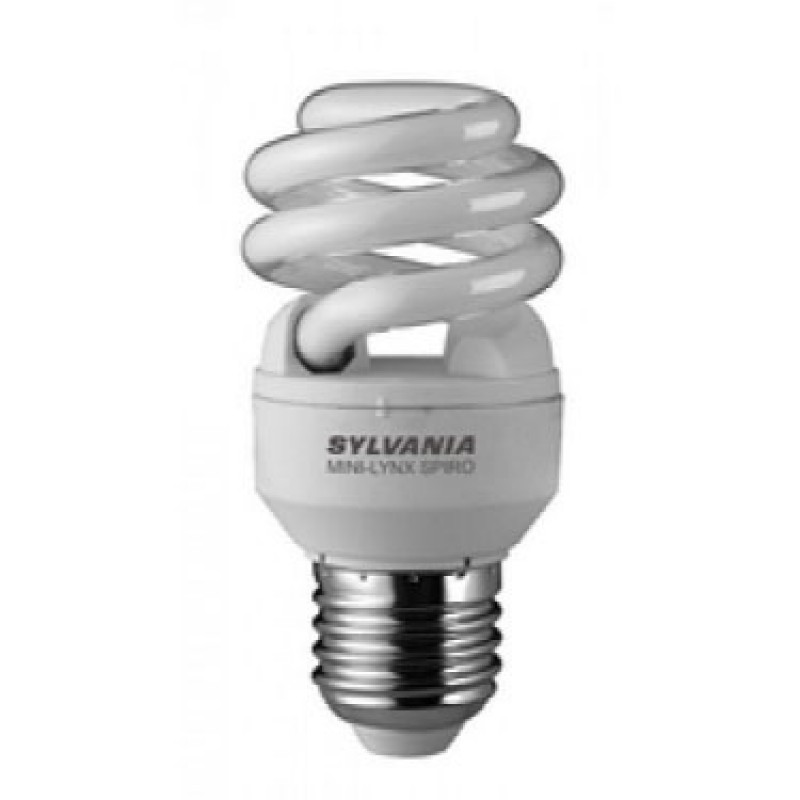 Compatibel met Er is behoefte aan Won Sylvania MINI-LYNX Spiro Spaarlamp 12W, E27, 600 lumen, Energielabel A