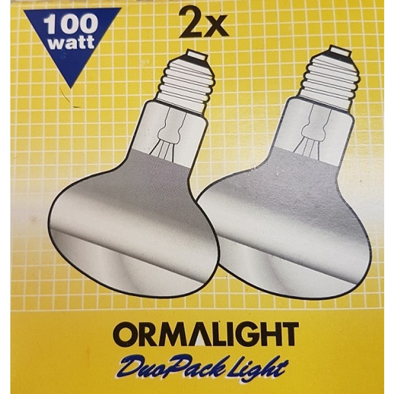zegen overstroming Woud Duo pack Ormalight reflectorlamp mat R80 100 watt E27 240 Volt
