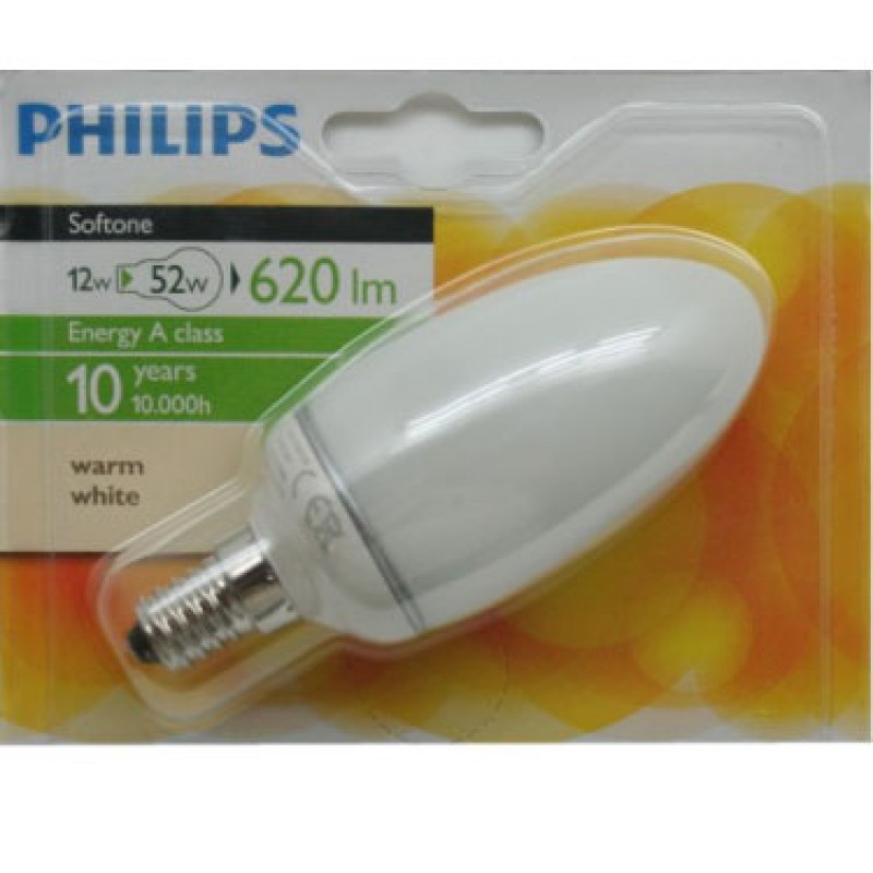Philips Softone E14 SES 610 lumen