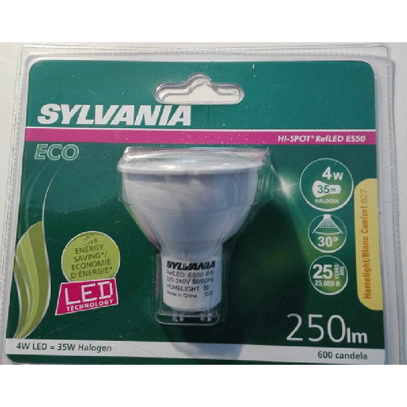 Sylvania Ledspot GU10 4W=35W 250 lumen
