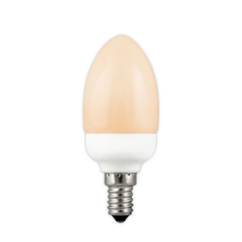 Calex Mini Kaarslamp 240V 7W E14 Flame, ideaal voor kroonnluchter